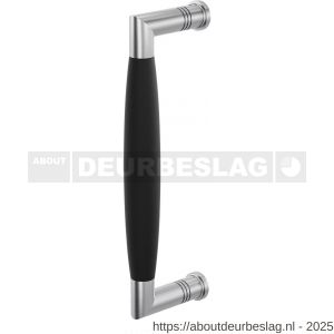 GPF Bouwbeslag RVS GPF4951.09C Ika deurgreep haaks 207x63/191 mm RVS geborsteld-zwart met enkel- en dubbelzijdige bevestiging GPF4 - R21006420 - afbeelding 1
