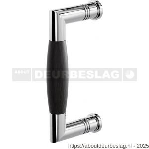 GPF Bouwbeslag RVS GPF4900.49A Ika deurgreep haaks 130x60/114 mm RVS gepolijst-ebben met enkel- en dubbelzijdige bevestiging GPF4 - R21003279 - afbeelding 1