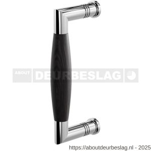 GPF Bouwbeslag RVS GPF4900.49B Ika deurgreep haaks 157x62/141 mm RVS gepolijst-ebben met enkel- en dubbelzijdige bevestiging GPF4 - R21003278 - afbeelding 1