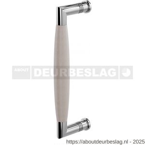 GPF Bouwbeslag RVS GPF4912.49C Ika deurgreep haaks 207x63/191 mm RVS gepolijst-eiken whitewash met enkel- en dubbelzijdige bevestiging GPF4 - R21003296 - afbeelding 1