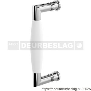 GPF Bouwbeslag RVS GPF4925.49B Ika deurgreep haaks 157x62/141 mm RVS gepolijst-wit met enkel- en dubbelzijdige bevestiging GPF4 - R21008273 - afbeelding 1