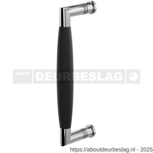 GPF Bouwbeslag RVS GPF4921.49C Ika deurgreep haaks 207x63/191 mm RVS gepolijst-zwart met enkel- en dubbelzijdige bevestiging GPF4 - R21006414 - afbeelding 1