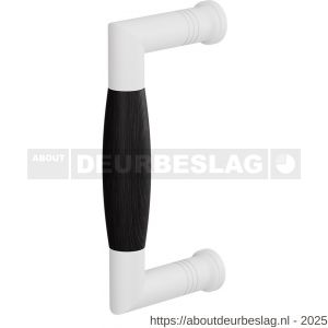 GPF Bouwbeslag ZwartWit GPF8310.62A Ika deurgreep haaks 130x60/114 mm wit-ebben met enkel- en dubbelzijdige bevestiging - R21005882 - afbeelding 1