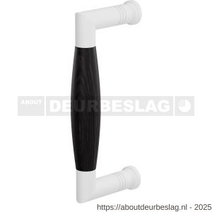 GPF Bouwbeslag ZwartWit GPF8310.62B Ika deurgreep haaks 157x60/141 mm wit-ebben met enkel- en dubbelzijdige bevestiging - R21005883 - afbeelding 1