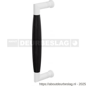 GPF Bouwbeslag ZwartWit GPF8310.62C Ika deurgreep haaks 207x60/191 mm wit-ebben met enkel- en dubbelzijdige bevestiging - R21005884 - afbeelding 1