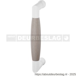 GPF Bouwbeslag ZwartWit GPF8300.62B Ika deurgreep haaks 157x60/141 mm wit-eiken whitewash met enkel- en dubbelzijdige bevestiging - R21005862 - afbeelding 1