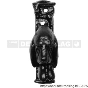 Kirkpatrick KP2615 deurklopper hond 104x31 mm smeedijzer zwart - R21000133 - afbeelding 1