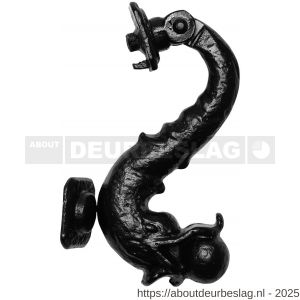 Kirkpatrick KP0571 deurklopper dolfijn 203x50 mm smeedijzer zwart - R21000126 - afbeelding 1