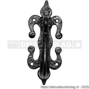 Kirkpatrick KP0944 deurklopper lelie 190x80 mm smeedijzer zwart - R21000131 - afbeelding 1