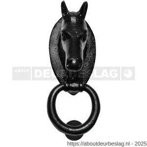 Kirkpatrick KP4520 deurklopper paardenhoofd 180x70 mm smeedijzer zwart - R21000138 - afbeelding 1