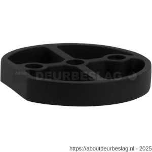 GPF Bouwbeslag ZwartWit GPF8731.61 verhogingsschijf voor GPF8730.61 rond 10x64 mm zwart - R21006871 - afbeelding 1