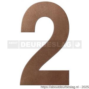 GPF Bouwbeslag Anastasius GPF9800.A2.0150-2 huisnummer 2 150 mm Bronze blend - R21010905 - afbeelding 1