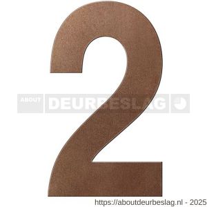 GPF Bouwbeslag Anastasius GPF9800.A2.0200-2 huisnummer 2 200 mm L Bronze blend - R21010917 - afbeelding 1