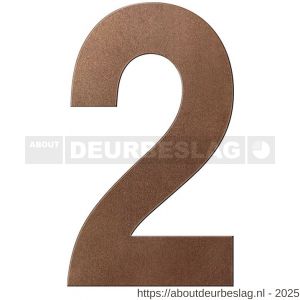 GPF Bouwbeslag Anastasius GPF9800.A2.0250-2 huisnummer 2 250 mm XL Bronze blend - R21010927 - afbeelding 1