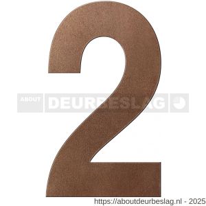 GPF Bouwbeslag Anastasius GPF9800.A2.0400-2 huisnummer 2 400 mm XXL Bronze blend - R21010937 - afbeelding 1