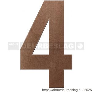 GPF Bouwbeslag Anastasius GPF9800.A2.0250-4 huisnummer 4 250 mm XL Bronze blend - R21010929 - afbeelding 1