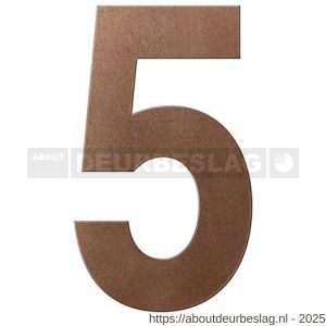 GPF Bouwbeslag Anastasius GPF9800.A2.0150-5 huisnummer 5 150 mm Bronze blend - R21010908 - afbeelding 1