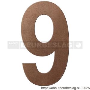 GPF Bouwbeslag Anastasius GPF9800.A2.0150-9 huisnummer 9 150 mm Bronze blend - R21010912 - afbeelding 1