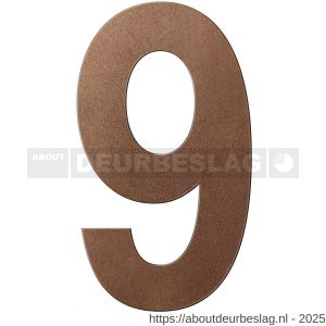 GPF Bouwbeslag Anastasius GPF9800.A2.0400-9 huisnummer 9 400 mm XXL Bronze blend - R21010944 - afbeelding 1
