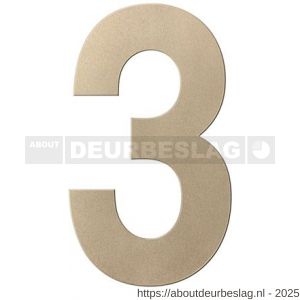 GPF Bouwbeslag Anastasius GPF9800.A4.0150-3 huisnummer 3 150 mm Champagne blend - R21010994 - afbeelding 1