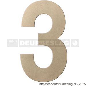GPF Bouwbeslag Anastasius GPF9800.A4.0200-3 huisnummer 3 200 mm L Champagne blend - R21011006 - afbeelding 1