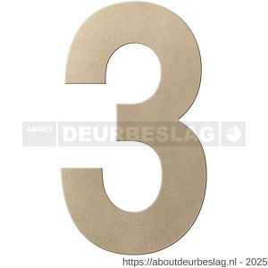 GPF Bouwbeslag Anastasius GPF9800.A4.0250-3 huisnummer 3 250 mm XL Champagne blend - R21011016 - afbeelding 1
