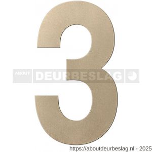 GPF Bouwbeslag Anastasius GPF9800.A4.0400-3 huisnummer 3 400 mm XXL Champagne blend - R21011026 - afbeelding 1