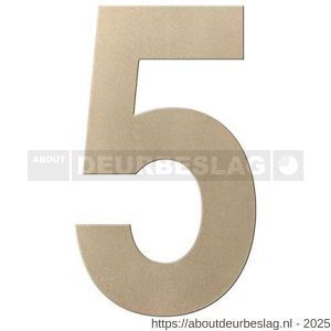 GPF Bouwbeslag Anastasius GPF9800.A4.0150-5 huisnummer 5 150 mm Champagne blend - R21010996 - afbeelding 1