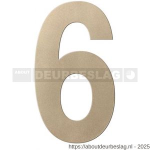 GPF Bouwbeslag Anastasius GPF9800.A4.0150-6 huisnummer 6 150 mm Champagne blend - R21010997 - afbeelding 1