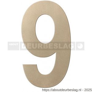 GPF Bouwbeslag Anastasius GPF9800.A4.0200-9 huisnummer 9 200 mm L Champagne blend - R21011012 - afbeelding 1