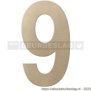 GPF Bouwbeslag Anastasius GPF9800.A4.0250-9 huisnummer 9 250 mm XL Champagne blend - R21011022 - afbeelding 1