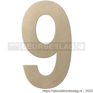 GPF Bouwbeslag Anastasius GPF9800.A4.0400-9 huisnummer 9 400 mm XXL Champagne blend - R21011032 - afbeelding 1