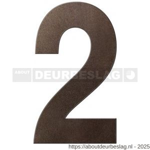 GPF Bouwbeslag Anastasius GPF9800.A1.0150-2 huisnummer 2 150 mm Dark blend - R21010861 - afbeelding 1