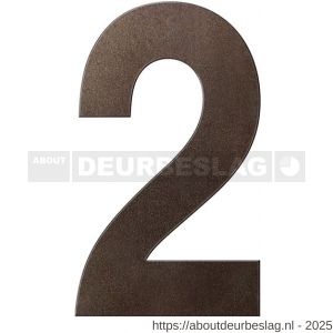 GPF Bouwbeslag Anastasius GPF9800.A1.0200-2 huisnummer 2 200 mm L Dark blend - R21010873 - afbeelding 1
