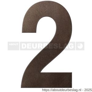 GPF Bouwbeslag Anastasius GPF9800.A1.0250-2 huisnummer 2 250 mm XL Dark blend - R21010883 - afbeelding 1