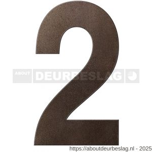 GPF Bouwbeslag Anastasius GPF9800.A1.0400-2 huisnummer 2 400 mm XXL Dark blend - R21010893 - afbeelding 1