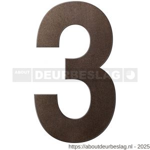 GPF Bouwbeslag Anastasius GPF9800.A1.0250-3 huisnummer 3 250 mm XL Dark blend - R21010884 - afbeelding 1