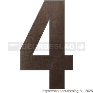 GPF Bouwbeslag Anastasius GPF9800.A1.0400-4 huisnummer 4 400 mm XXL Dark blend - R21010895 - afbeelding 1