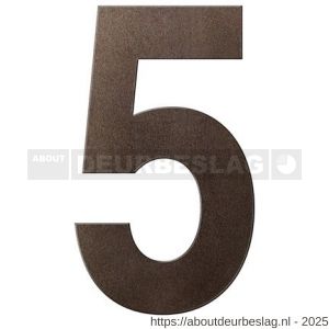 GPF Bouwbeslag Anastasius GPF9800.A1.0150-5 huisnummer 5 150 mm Dark blend - R21010864 - afbeelding 1