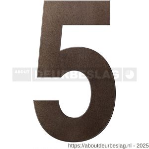 GPF Bouwbeslag Anastasius GPF9800.A1.0400-5 huisnummer 5 400 mm XXL Dark blend - R21010896 - afbeelding 1