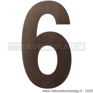 GPF Bouwbeslag Anastasius GPF9800.A1.0250-6 huisnummer 6 250 mm XL Dark blend - R21010887 - afbeelding 1
