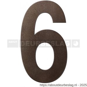 GPF Bouwbeslag Anastasius GPF9800.A1.0400-6 huisnummer 6 400 mm XXL Dark blend - R21010897 - afbeelding 1