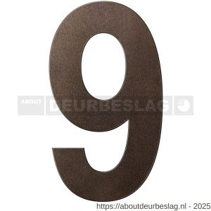 GPF Bouwbeslag Anastasius GPF9800.A1.0400-9 huisnummer 9 400 mm XXL Dark blend - R21010900 - afbeelding 1