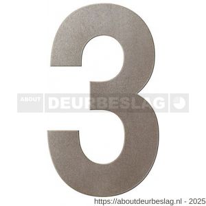 GPF Bouwbeslag Anastasius GPF9800.A3.0150-3 huisnummer 3 150 mm Mocca blend - R21010950 - afbeelding 1