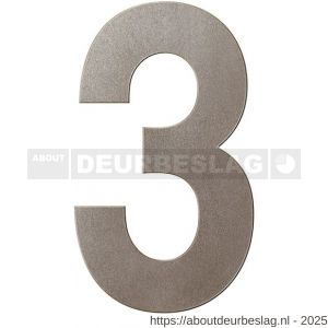 GPF Bouwbeslag Anastasius GPF9800.A3.0200-3 huisnummer 3 200 mm L Mocca blend - R21010962 - afbeelding 1