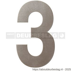 GPF Bouwbeslag Anastasius GPF9800.A3.0250-3 huisnummer 3 250 mm XL Mocca blend - R21010972 - afbeelding 1
