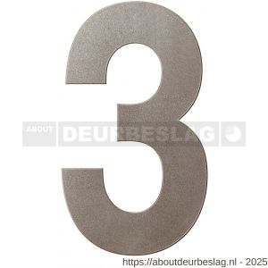 GPF Bouwbeslag Anastasius GPF9800.A3.0400-3 huisnummer 3 400 mm XXL Mocca blend - R21010982 - afbeelding 1