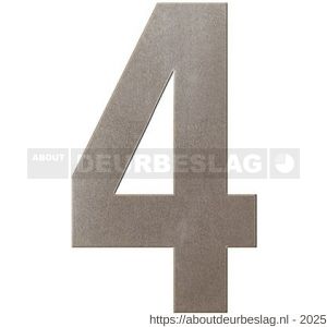 GPF Bouwbeslag Anastasius GPF9800.A3.0150-4 huisnummer 4 150 mm Mocca blend - R21010951 - afbeelding 1