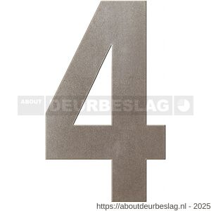 GPF Bouwbeslag Anastasius GPF9800.A3.0400-4 huisnummer 4 400 mm XXL Mocca blend - R21010983 - afbeelding 1