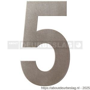 GPF Bouwbeslag Anastasius GPF9800.A3.0150-5 huisnummer 5 150 mm Mocca blend - R21010952 - afbeelding 1